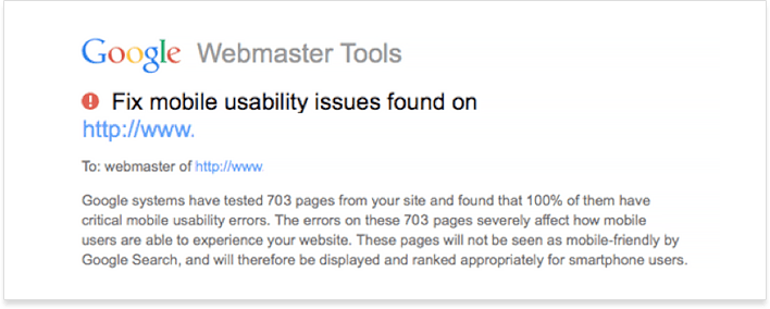 Google Fix Mobile Usability Issues Example